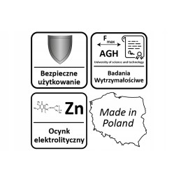 Kablio spaustukas skirtas 100mm sūpynėms su karabinu