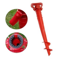 Beach umbrella/garden dryer stand with auger holder and anchor xxl