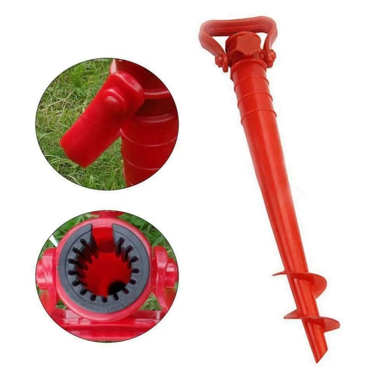 Beach umbrella/garden dryer stand with auger holder and anchor xxl