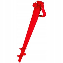 Umbrella base, plastic, screw-in, red