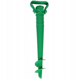 Umbrella base, plastic, screw-in, green