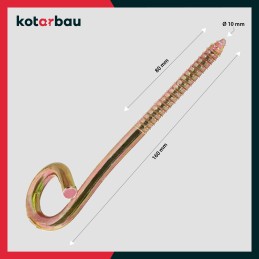 2x sūpynės kablio medinės sijos varžtų laikiklis m10