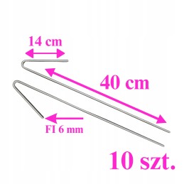 Inkariniai kaiščiai neaustiniam geotinkleliui