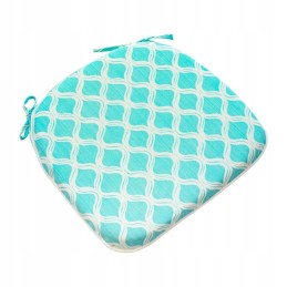 Mėlynos ir baltos spalvos kėdės pagalvėlė