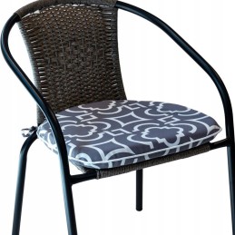 Mėlynos ir baltos spalvos kėdės pagalvėlė