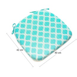 Mėlynos ir baltos spalvos kėdės pagalvėlė