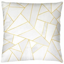 Jasiek pagalvės užvalkalas 45x45 cm, auksinis geometrinis raštas