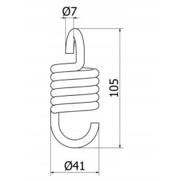 Spyruoklė sūpynėms ø7 5ritės / fi.41x 105 mm