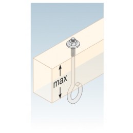 Kablio laikiklis, sūpynių tvirtinimas, stropas B M12 130mm