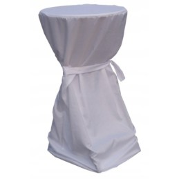 Staltiesės užvalkalas apvaliam sodo pokylių stalui, 90 cm, baltas