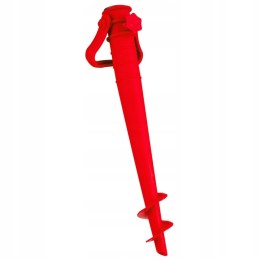 Umbrella base, plastic, screw-in, red