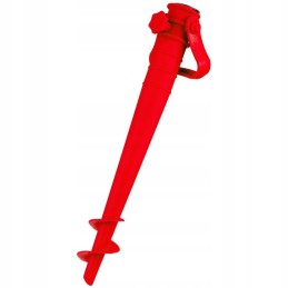 Umbrella base, plastic, screw-in, red