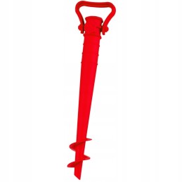 Umbrella base, plastic, screw-in, red