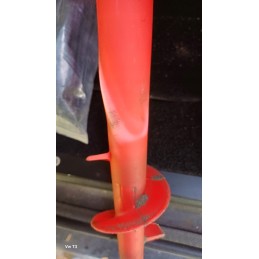 Umbrella base, plastic, screw-in, red