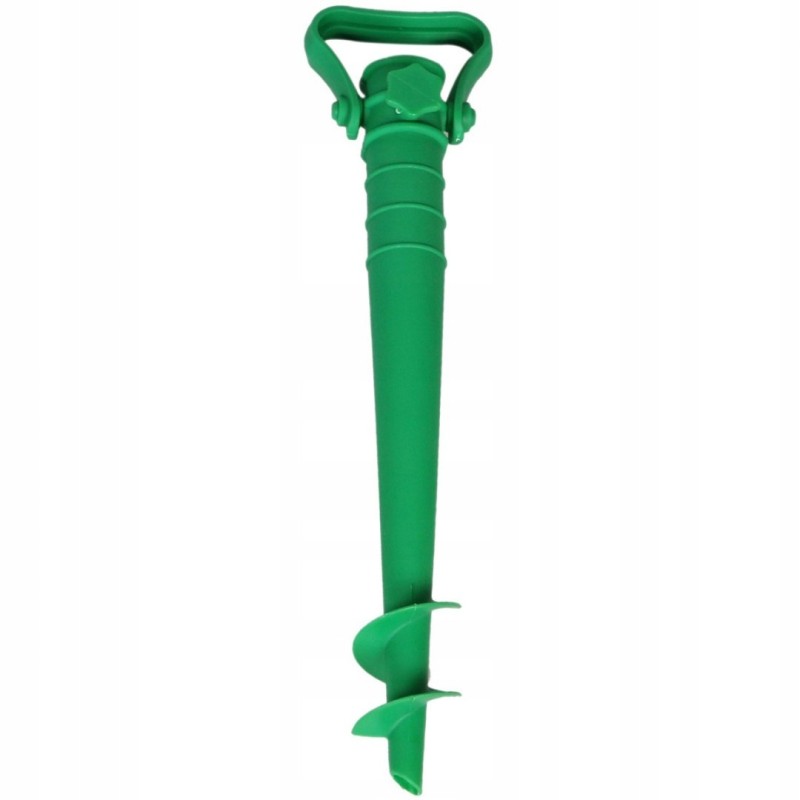 Umbrella base, plastic, screw-in, green