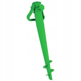 Umbrella base, plastic, screw-in, green