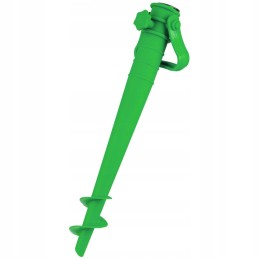 Umbrella base, plastic, screw-in, green