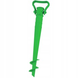 Umbrella base, plastic, screw-in, green