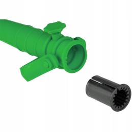 Umbrella base, plastic, screw-in, green