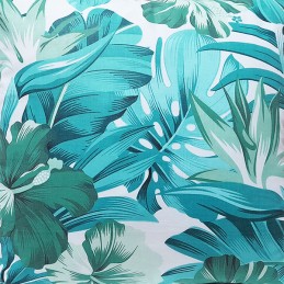 Kvadratinis pagalvės užvalkalas 30 cm medvilnė 100% monstera gėlių turkis