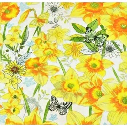 Kvadratinis pagalvės užvalkalas 30cm geltoni drugeliai kv