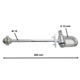 M12 x 270 mm + pančiai + kaiščiai