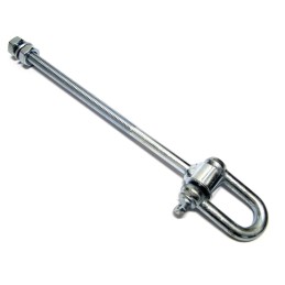 Sūpynių tvirtinimo kablys su apkabomis M10x260 teflonas!!