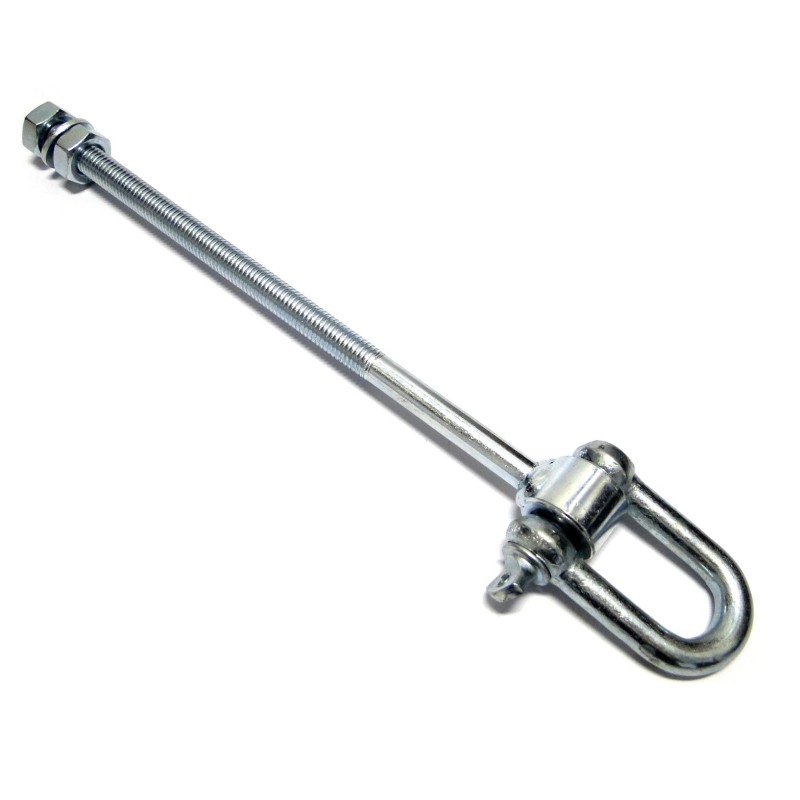 Sūpynių tvirtinimo kablys su apkabomis M10x260 teflonas!!