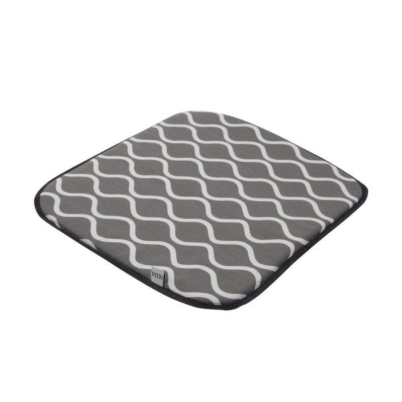 Pagalvėlė šezlongui, kėdei, sėdynei, pilka pelenų pilkumo raštu patio dodo