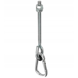 Kabliukas hamako sūpynėms, tvirtinimas kabliu su karabinu, m10 x 320