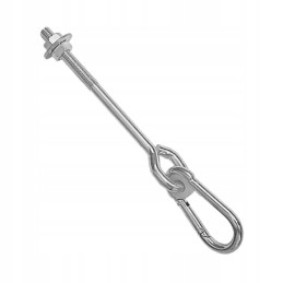 Sūpynių kablys su akiniais karabinu m12 mha200 cinkuotas domax