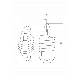 Cinkuota spyruoklė, 5 ritės.