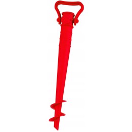 Umbrella base, plastic, screw-in, red