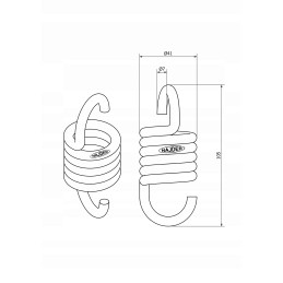 Cinkuota spyruoklė, 5 ritės.