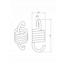 Cinkuota spyruoklė, 5 ritės.