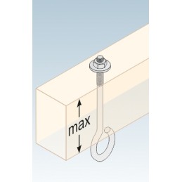 Sūpynių kablys su karabinu mha130