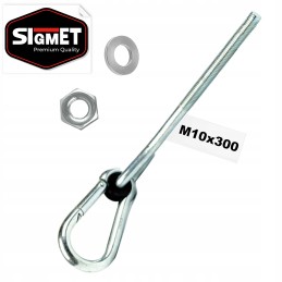 Sūpynių kabliukas su karabinu m10x300