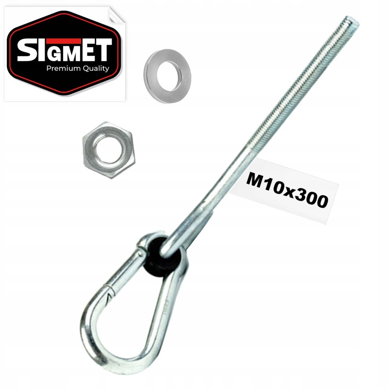 Sūpynių kabliukas su karabinu m10x300