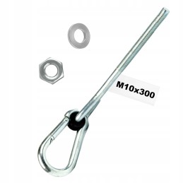 Sūpynių kabliukas su karabinu m10x300