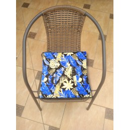 Kėdės pagalvėlė b/w 38x38 lapai mix blue