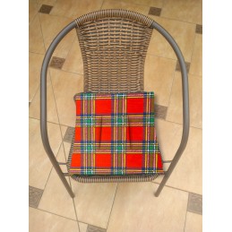 Kėdės pagalvėlė be kaklaraiščių 38x38 tartanas