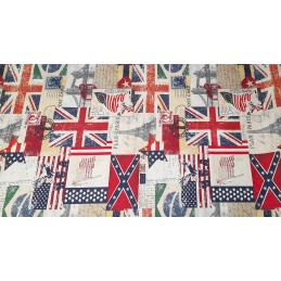 Kėdės pagalvėlė be guobos 38x38 vėliavėlių