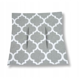 Kėdės pagalvėlė be kaklaraiščių 38x38 maroko pilka