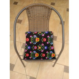 Kėdės pagalvėlė b/w 38x38 Łowicz juodos spalvos