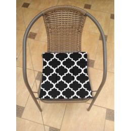 Kėdės pagalvėlė be kaklaraiščių 38x38 maroko juoda