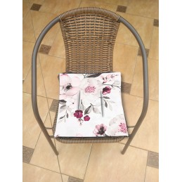 Kėdės pagalvėlė b/w 38x38 orchidėjos ant baltos spalvos