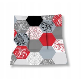 Kėdės pagalvėlė b/w 38x38 su plastikiniais ornamentais