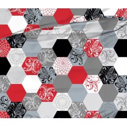 Kėdės pagalvėlė b/w 38x38 su plastikiniais ornamentais