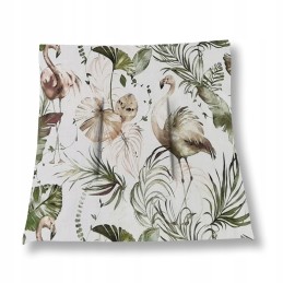 Kėdės pagalvėlė be kaklaraiščių 38x38 džiunglių flamingai
