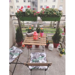 Kėdės pagalvėlė be kaklaraiščių 38x38 medvilnė 100% orientyrai mėlyna ant smėlio spalvos